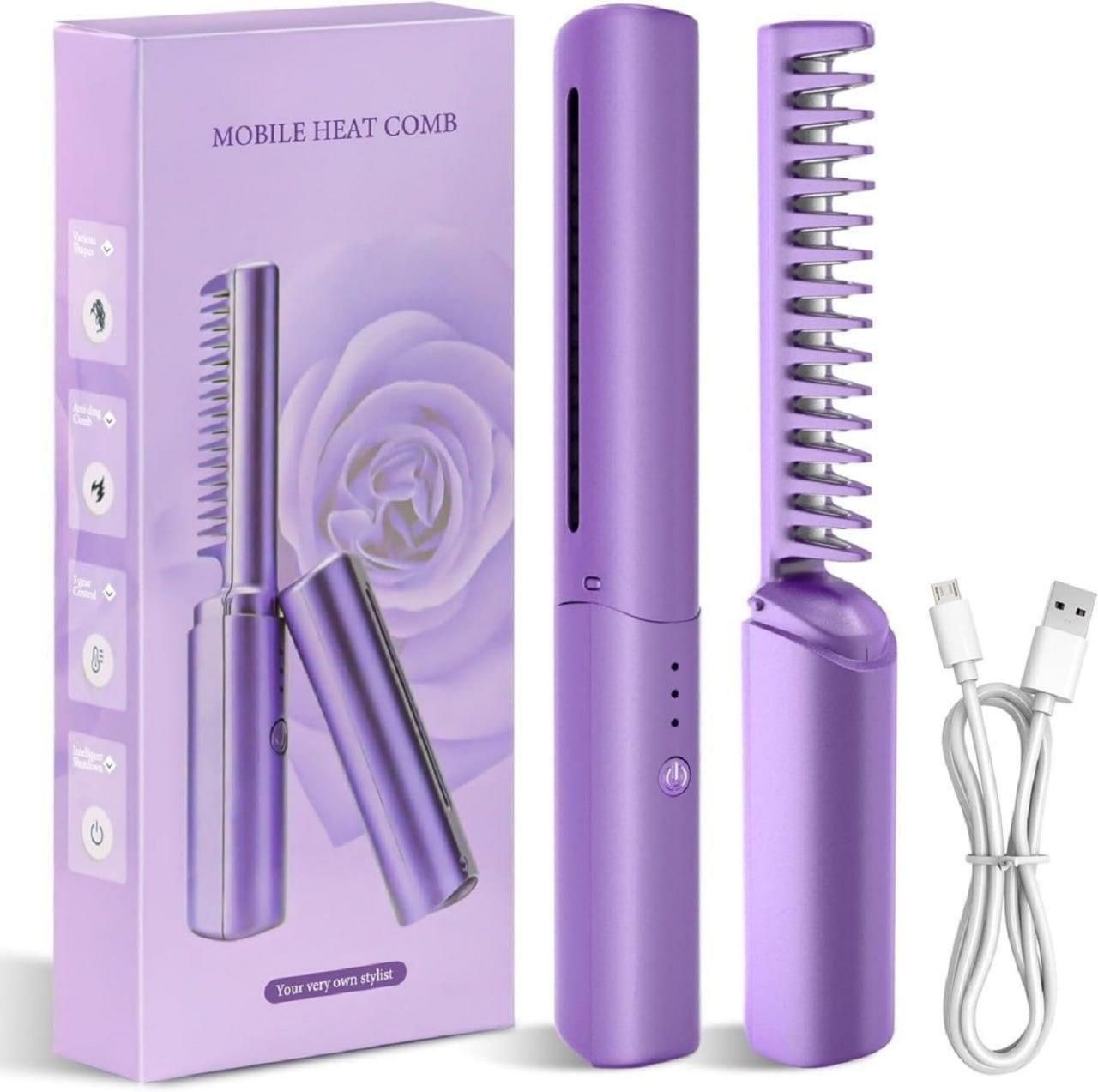 Portable Rechargeable Hair Straightener Comb – Cordless & Travel Friendly 👉 CASH ON DELIVERY AVAILABLE 👈