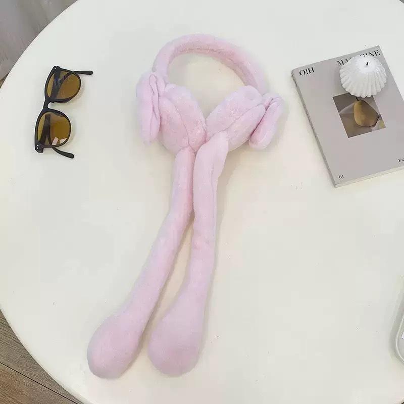 🐰Cute Bunny Plush Ear Muff Scarf – Soft Winter Rabbit Ear Warmer for Girls & Kids