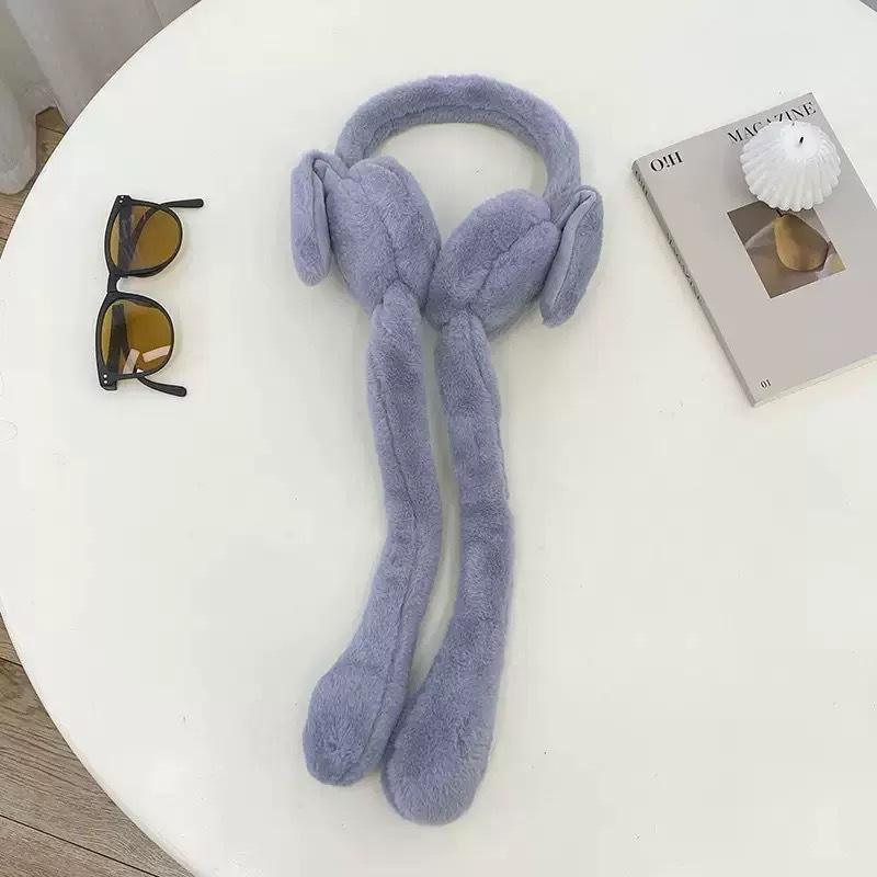 🐰Cute Bunny Plush Ear Muff Scarf – Soft Winter Rabbit Ear Warmer for Girls & Kids