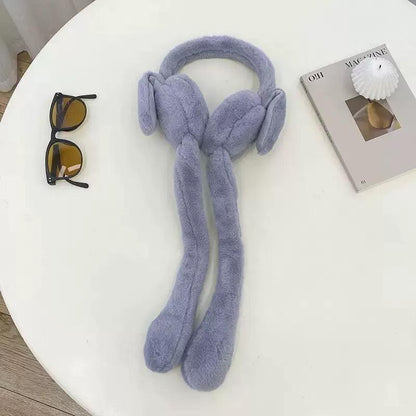 🐰Cute Bunny Plush Ear Muff Scarf – Soft Winter Rabbit Ear Warmer for Girls & Kids
